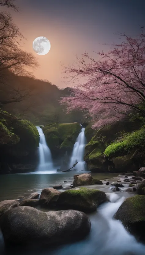 The tide of the Spring River connects the sea level，The bright moon on the sea coexists with the tide。
Thousands of miles with the waves，Where the spring river has no moonlight。
The river flows around Fangdian，The moonlight and flower forest are like mist。