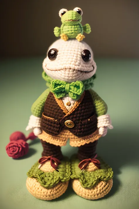 Mr. Toad - crochet toy, crochet frog, crochet toad