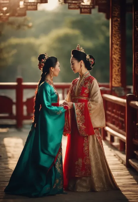 tmasterpiece，best qualtiy，Wedding scene of ancient Chinese princesses，Ask for gorgeous clothes，Grand scene