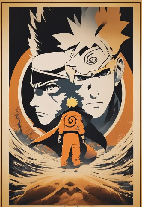 "Create a breathtaking movie poster inspired by Masashi Kishimotos Naruto, showcasing the legendary Naruto Uzumaki in all his glory."