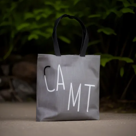 arafed bag with the word "camt" written on it, official product image, medium wide shot, camp, canva, set against a white background, with text, bags, scenic full shot, ; wide shot, official product photo, mid view, can, calm weather, medium full shot, pro...