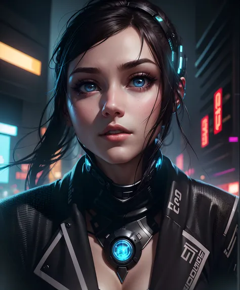 Change background cyberpunk beautiful   girl, realistic face, 8k, ultra realistic,