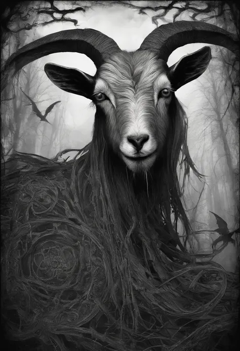 A goat, Its getting lost in the midst of dreams