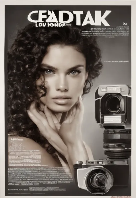 Kodak disposable camera photo of a female that looks like lo london from bgc12 and also looks like adriana lima, time magazine (add logo), curly hair, swimsuit