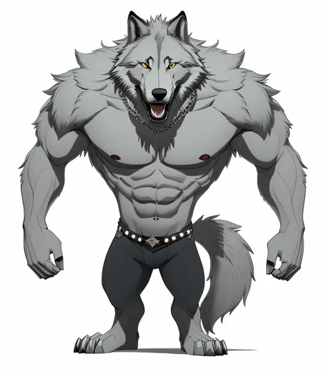 lobo dos desenhos animados com dentes grandes e garras grandes, an anthropomorphic wolf, lobisomem?, lobisomem sexy moral alta raiva, lobisomem, anthropomorphic wolf, homem lobisomem, um lobo minotauro, lobisomem musculoso, um lobo antro, Lobo Mau Grande, ...