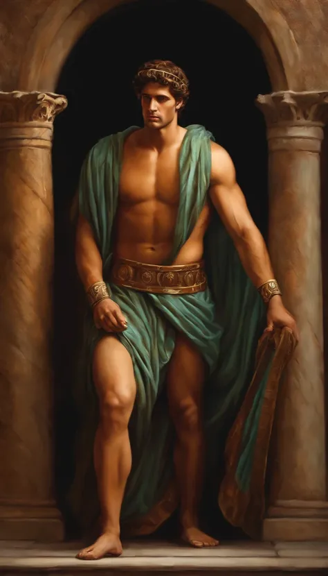 Roman man painting style