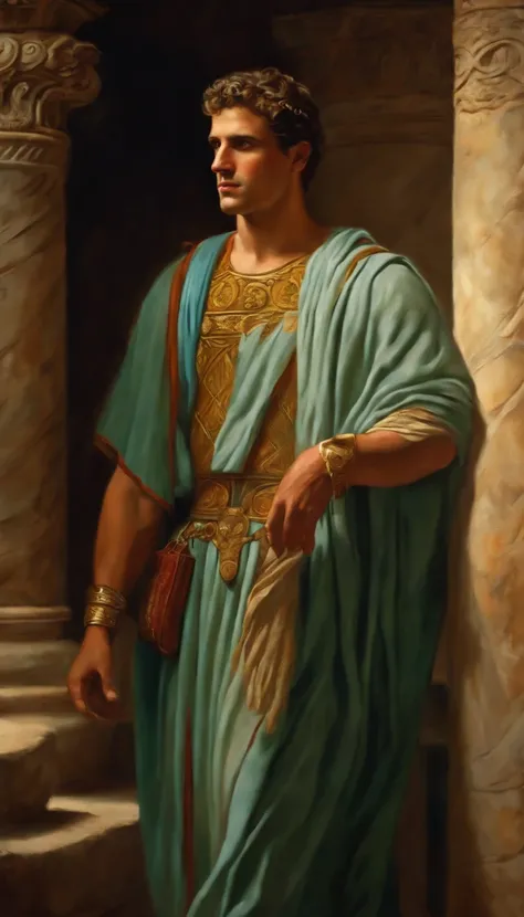 Man in Ancient Roman painting style