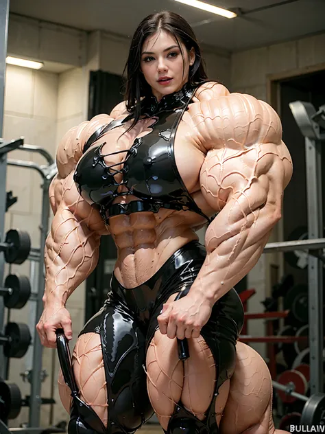 (8k, RAW photo, photorealistic:1.25), (giant strapon:1.25), ((((1 girl)))), (1 super muscular tranny bodybuilder:1.25), (bulging veins:1.25), (huge biceps:1.25), (extreme muscular exposure:1.25), (dominatrix in full black latex:1.5), (super muscular profes...