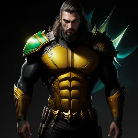 (tiro escuro: 1.1), epic realistic, Aquaman Lanterna Verde da DC, yellow gradient, preto, esquema de cores marrom e magenta, grunge aesthetic!!! Fundo da parede da etiqueta do graffiti, arte de Greg Rutkowski e Artgerm, soft  Cinematic Light, Adobe Lightro...