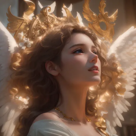 Top quality masterpieces in 8K, Featuring real people. The realism is impressive, In highly detailed CG, Glossy skin, and fully focused.
break
Set in Heaven, Filled with the glory and shining light of God.
break
Angels exude a sense of blessing and happine...