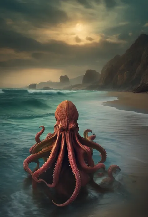 Cthulhu Lovecraft , Culturista en la playa Speedo