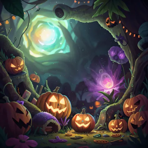 joyous,Halloween，Color，Originality，sci-fy，4K,supernova. Unreal Engine 5, Cinematic, Color grading, SpongeBob SquarePants works, Ultra-wide angle, Depth of field, Hyper-detailed, beautifully color-coded, insanely details, Intricate details, beautifully colo...