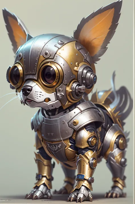 Chihuahua cyborg、Metallic Armor