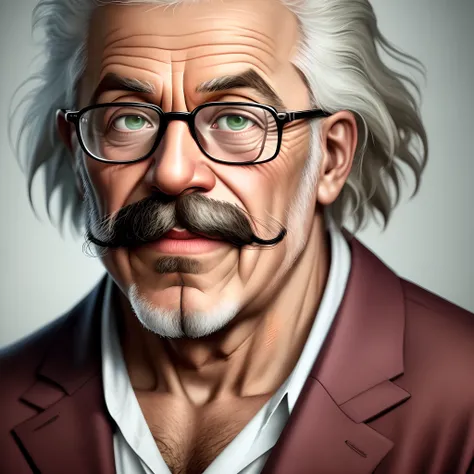 A closeup of a man with a mustache and glasses, albert einstein, Retrato de Albert Einstein, Einstein, Retrato de Einstein, Directed by: Ben Zoeller, imagem do avatar, Velho com bigode, Foto retrato, homem inteligente, retrato de alta qualidade, Retrato NF...