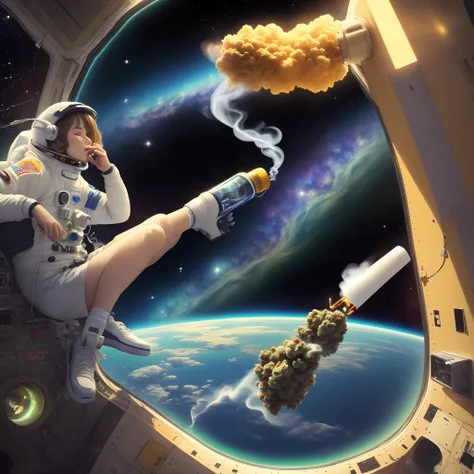 smoking marijuana in space