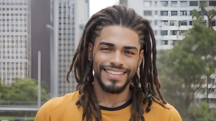 homem negro cabelo dreadlock