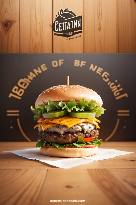 create a logo for a vegetarian burger restaurant