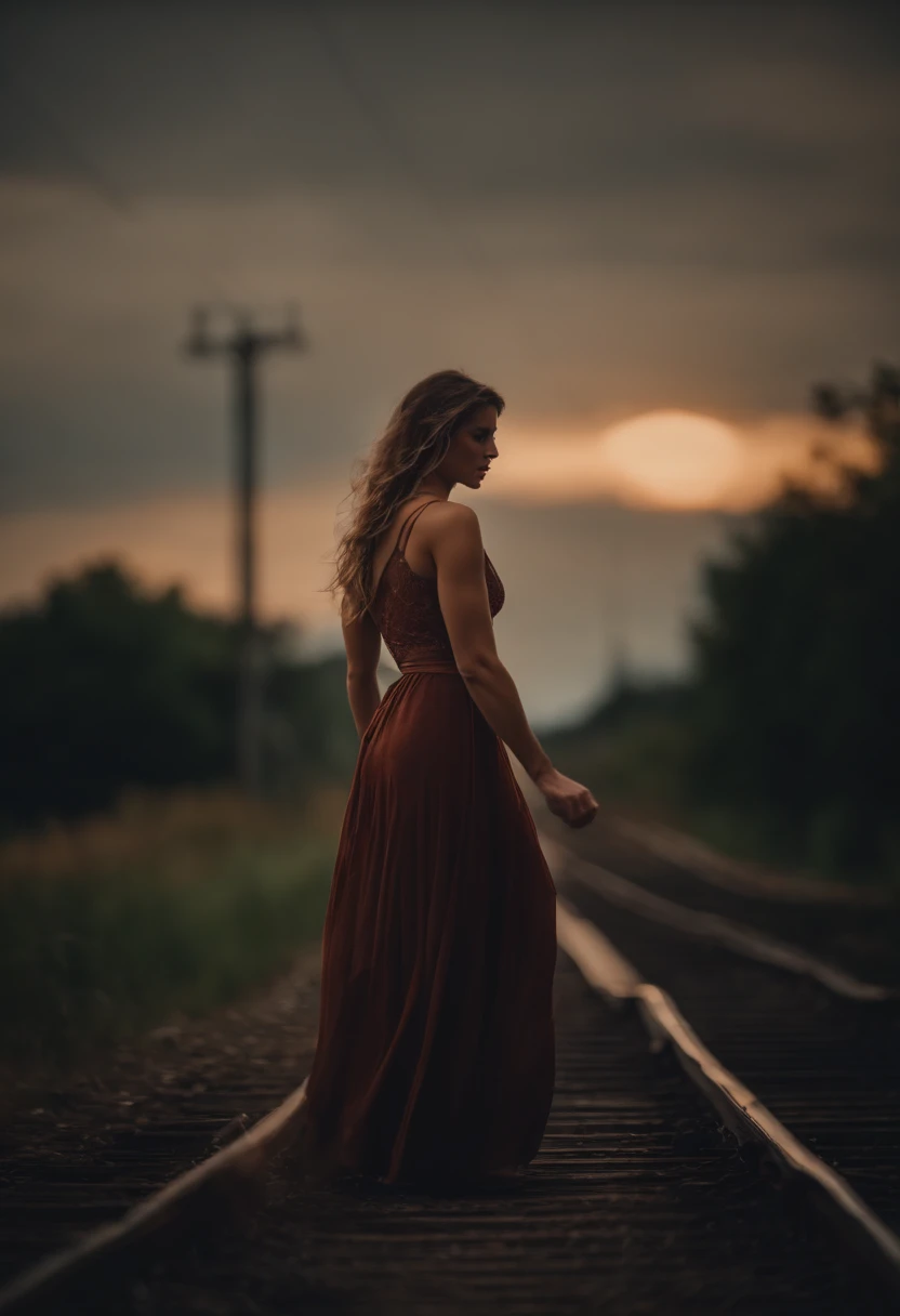 Une femme en strings et soutient en train de danser