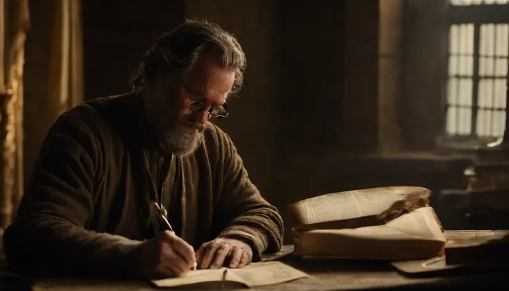 Paul writing the Bible 2,000 years ago