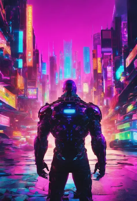 THANOS estilo cyberpunk, colorido em preto e neon, featuring complex and intricate mechanical structures with shiny parts. fundo simples, Fotografado por Juergen Teller. CAMERA MODEL: Sony a9 II. Camera parameters: Velocidade do obturador 1/200, Abertura F...