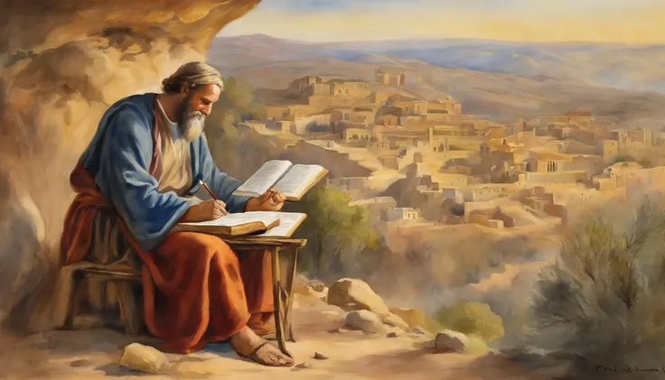 Paul writing the Bible 2,000 years ago