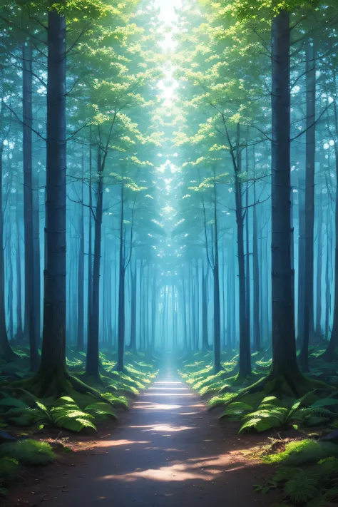 background forest Room blue