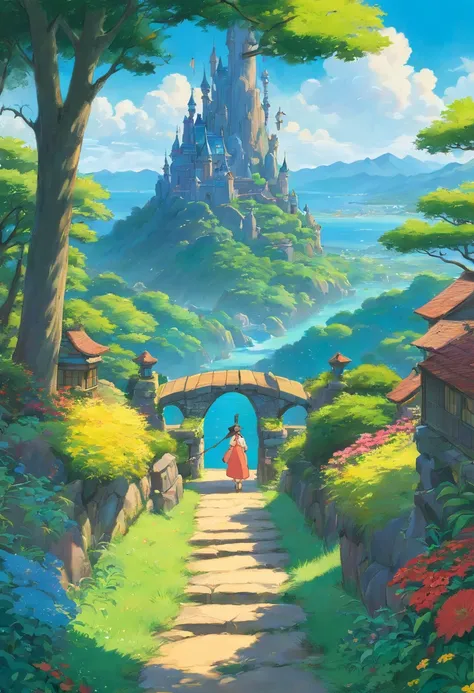 Disney landscape   huile