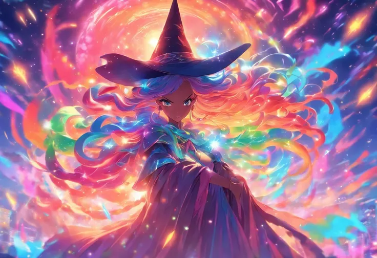 rainbow goddess witch