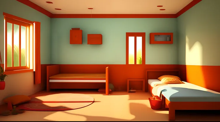 cartoon house room interior, poor house room interior, room , bad condition room interior, a Indian room a small room, Indian room interior bright white lighting