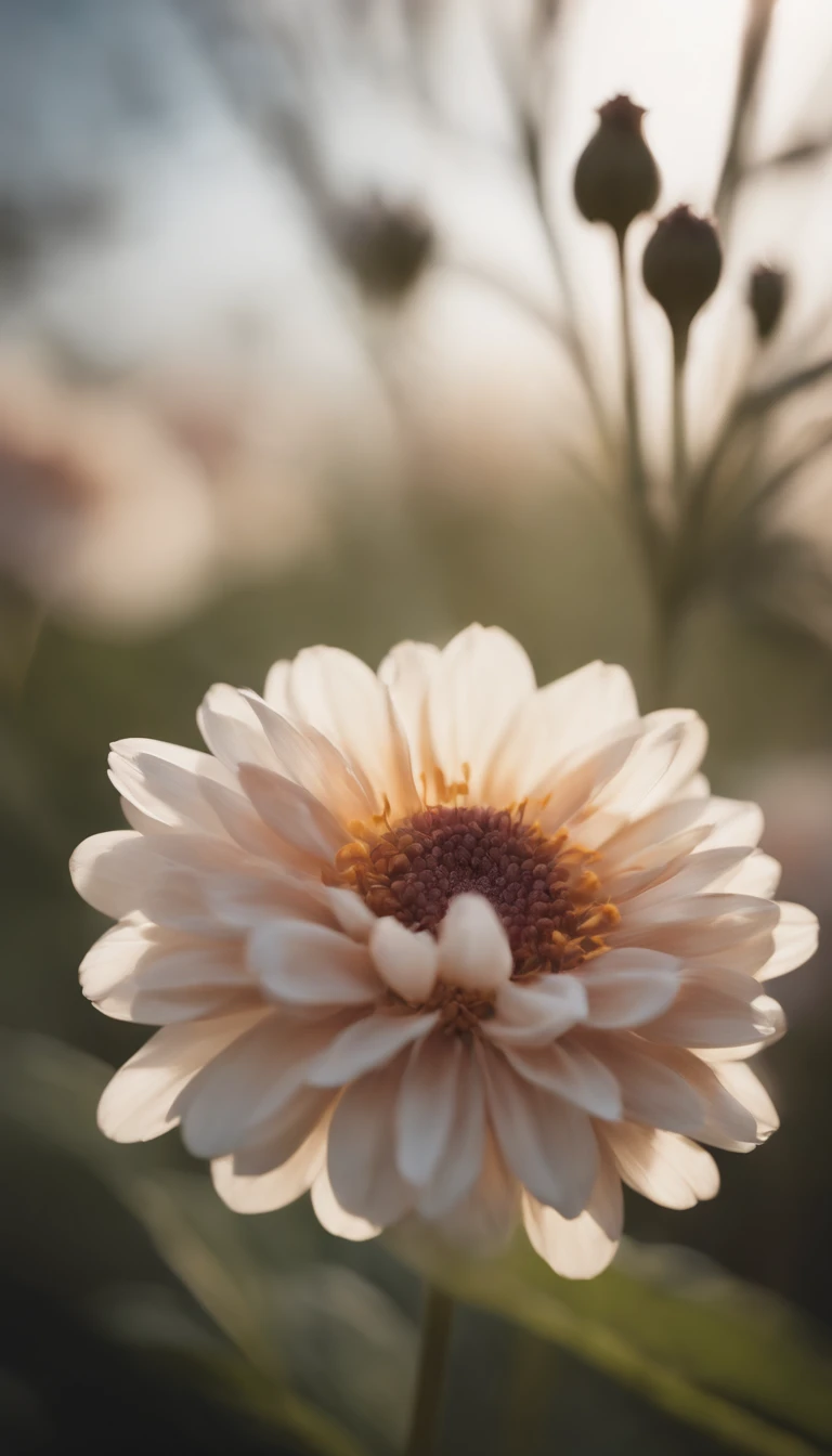 (Best quality,A high resolution:1.2),Ultra-detailed,Realistic,Photorealistic:1.37,himawari,single flower,White background,Individual layout,sportrait,soft and muted colors,Natural lighting