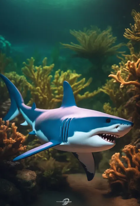 MASCOT SHARK , with muscles, representando uma loja de suplementos