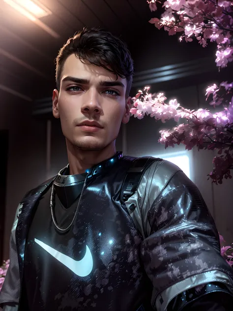 Realistic face cyber handsome boy