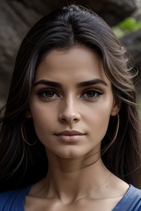 mulher linda, 23 anos, longos cabelos castanhos e olhos azuis, Peitos grandes, camisola vermelha, Shoulder and neck are visible, pratica esportes, Ganzkörperaufnahme 8 K, modelo feminino bonito, rosto bonito atraente, fotorealistisch, Rosto de sardas, Pele...