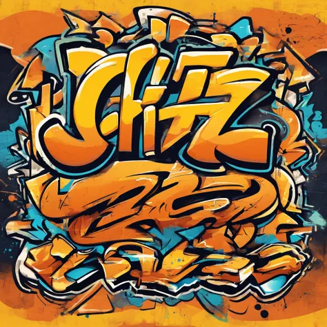 logo with text that says "Chitz" by adding an image of chips in the logo. yellow and orange, using a unique and attractive font.