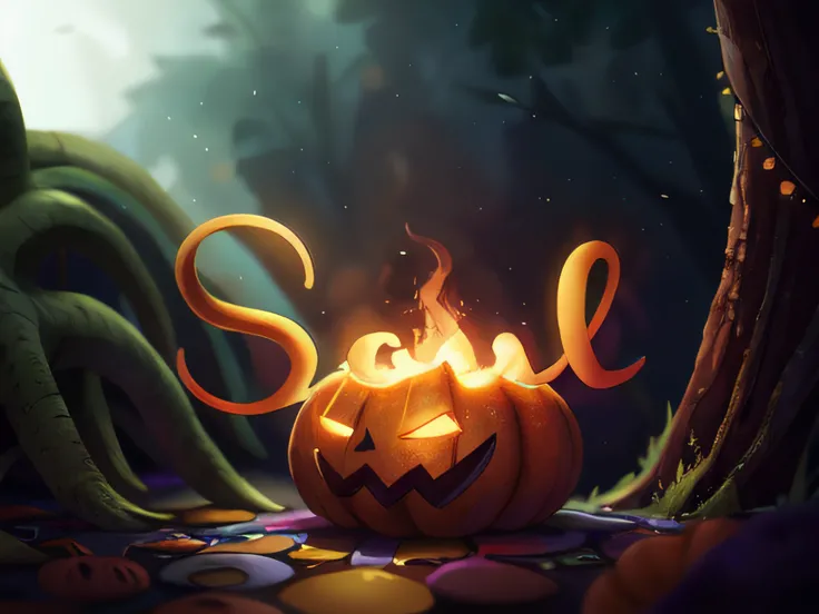 joyous,Halloween，Color，Originality，sci-fy，4K,supernova. Unreal Engine 5, Cinematic, Color grading, SpongeBob SquarePants works, Ultra-wide angle, Depth of field, Hyper-detailed, beautifully color-coded, insanely details, Intricate details, beautifully colo...