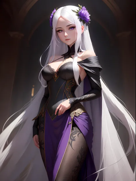 One female, 8k , masterpiece, In the realm of anime, let me introduce you to a captivating female character that embodies an air of mystery. Picture her in your minds eye: a striking figure draped in dark-colored attire, her presence commanding attention. ...