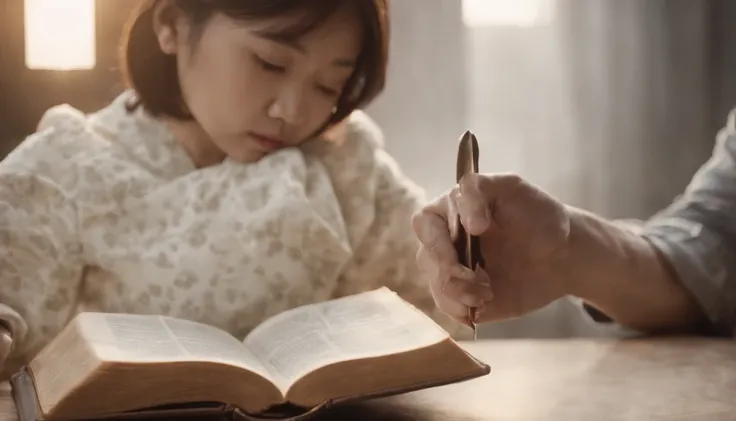 Koreans reading the Bible