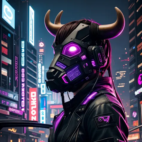 A cyberpunk cow