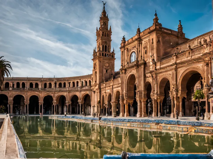 photography of the plaza de españa in seville