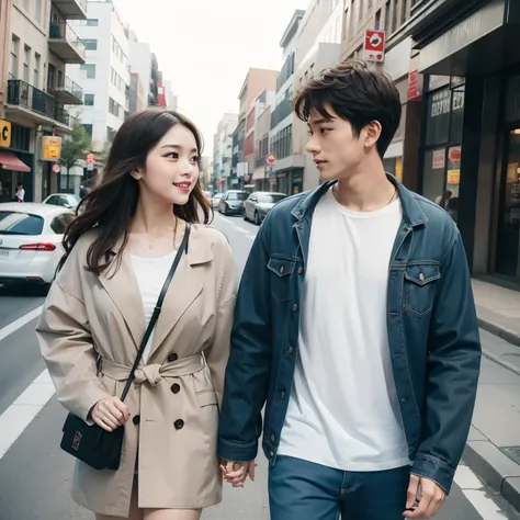 Couple hangout in Street