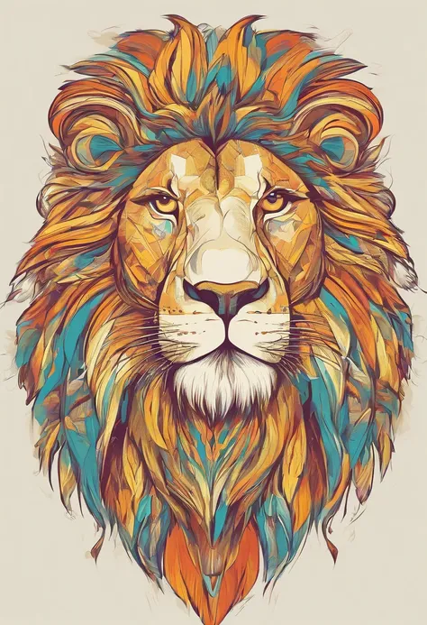 An intelligent and powerful lion as a mascot for developers, Digital Illustration, a smile, Lunette de soleil, jersey