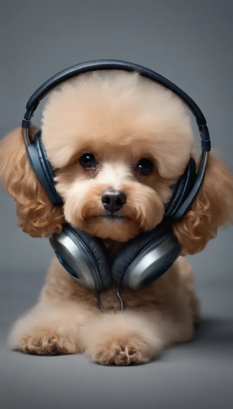 Cute Poodle, Adorable, Cute little paws, Furry, Fluffy, Bring headphones，Ear bags