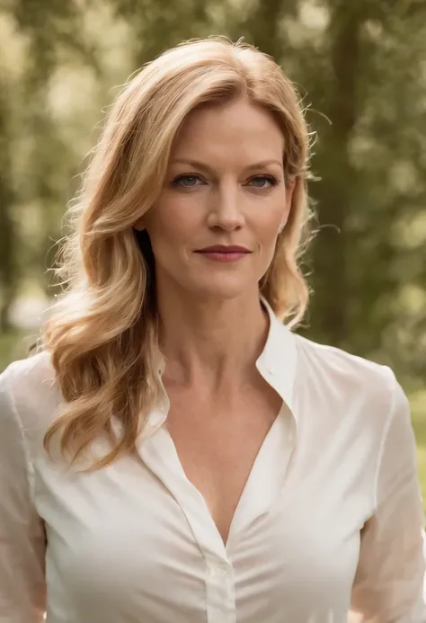 en chemise blanche debout dans un parc, Bilal Kuytul, Conception du logo, Anna Gunn