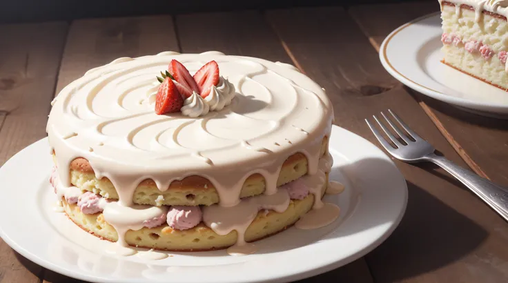 a creamy cake without cutlery