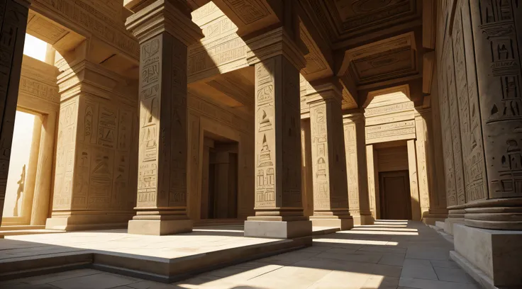 an ancient Egyptian architect,pyramid construction, detailed plan, building materials,stoneworking tools, hieroglyphs and symbols, precise measurements, scale models, historical accuracy, golden ratio, intricate architecture, pillars, interior chambers, en...