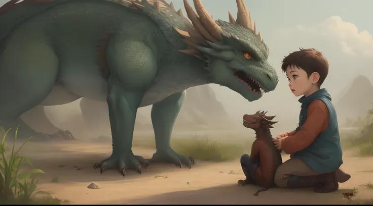 A little boy and his dragon