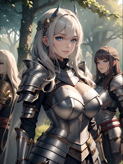 Women in Their 20s、fantasy worlds、offcial art, unity 8k wall paper, ultra-detailliert, beautifly、Aesthetic, ​masterpiece, top-quality, Photorealsitic、detailed costume、depth of fields, Fantastic atmosphere, Calm palette, tranquil mood, Soft shading、Round fa...