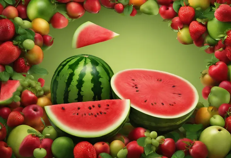 Fruit and fruit peck together to make it bigger Watermelon Game