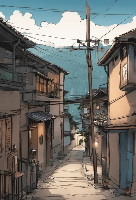 comic strip，Hong Kong comic book style，Fengyun comic style，（（（Comic storyboard））），Two-dimensional picture，Estilo de Makoto Shinkai，Makoto Shinkai manga art，teens girl，The narrow streets of the town，starrysky，vibrant with colors，super-fine，Smooth lines，high...