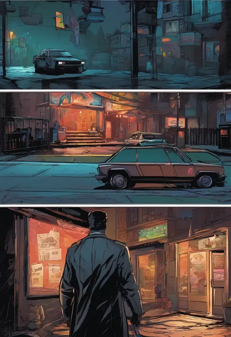 location: Setting up the scene is difficult, Rain-soaked city alleys. Emphasize the contrast between darkness, Wet pavement and neon sign in the background, Cast an eerie glow. Character style: Present our heroes with meticulous attention to detail. Their ...